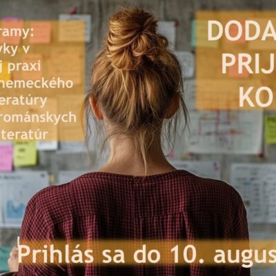 Dodatočné prijímacie konanie na KRG FF UKF