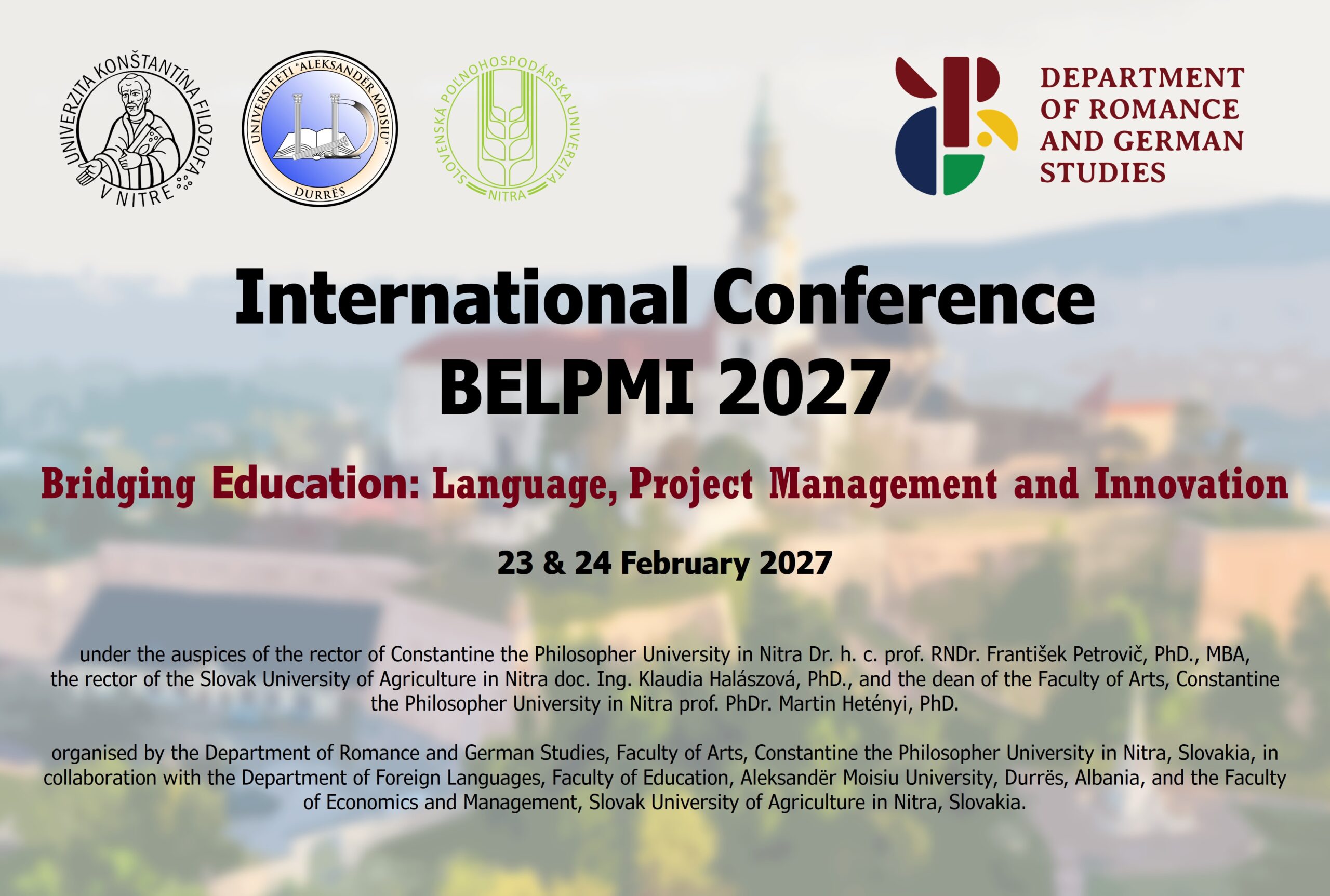 International Conference BELPMI 2027