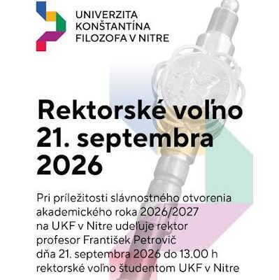 Rektorské voľno 21.09.2026
